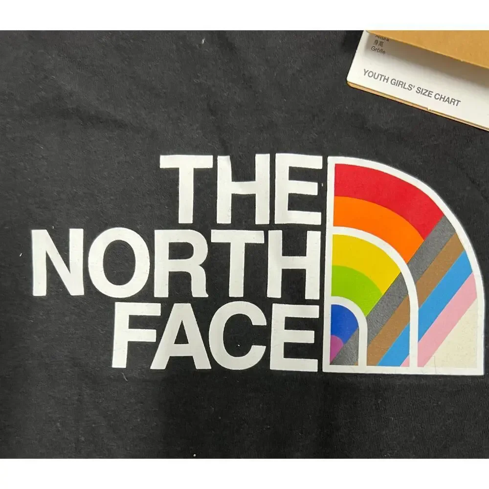 The North Face girls black pride rainbow sleeveless tank NWT SZ M